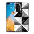 Дизайнерский силиконовый с усиленными углами чехол для Huawei P40 Мраморные тренды