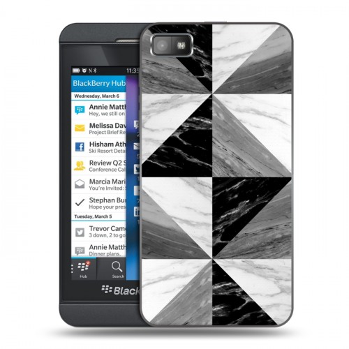 Дизайнерский пластиковый чехол для BlackBerry Z10 Мраморные тренды