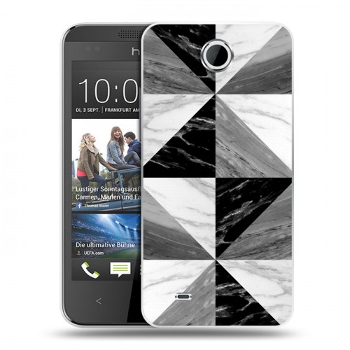 Дизайнерский силиконовый чехол для HTC Desire 300 Мраморные тренды