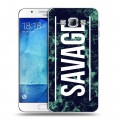 Дизайнерский пластиковый чехол для Samsung Galaxy A8 Мраморные тренды