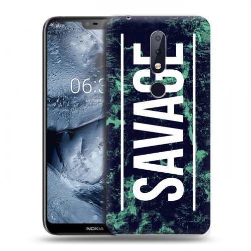 Дизайнерский пластиковый чехол для Nokia 6.1 Plus Мраморные тренды