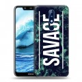 Дизайнерский пластиковый чехол для Nokia 5.1 Plus Мраморные тренды