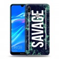 Дизайнерский пластиковый чехол для Huawei Y6 (2019) Мраморные тренды