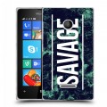 Дизайнерский пластиковый чехол для Microsoft Lumia 435 Мраморные тренды