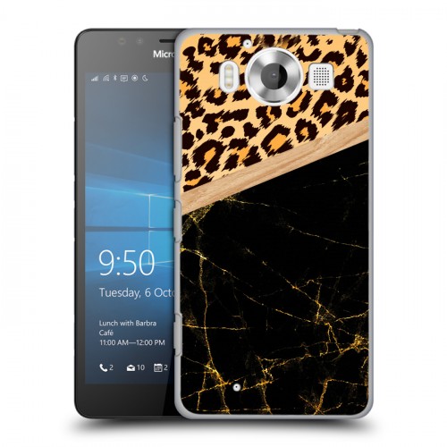 Дизайнерский пластиковый чехол для Microsoft Lumia 950 Мраморные тренды