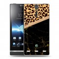 Дизайнерский пластиковый чехол для Sony Xperia S Мраморные тренды