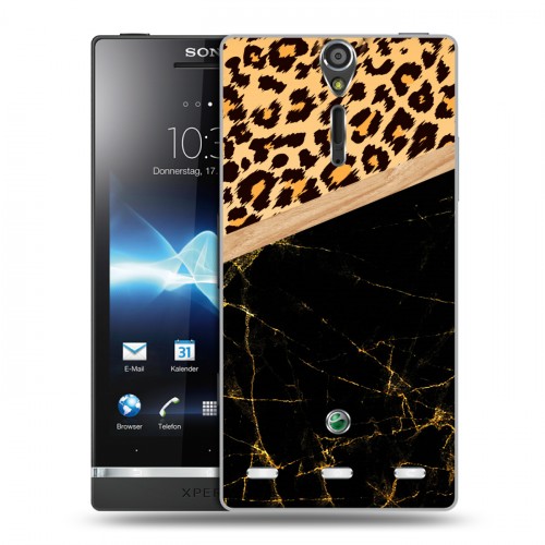 Дизайнерский пластиковый чехол для Sony Xperia S Мраморные тренды