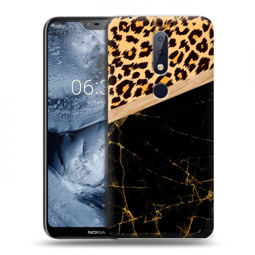 Дизайнерский пластиковый чехол для Nokia 6.1 Plus Мраморные тренды