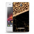 Дизайнерский пластиковый чехол для Sony Xperia E Мраморные тренды