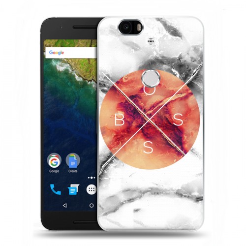 Дизайнерский силиконовый чехол для Google Huawei Nexus 6P Мраморные тренды