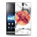 Дизайнерский пластиковый чехол для Sony Xperia S Мраморные тренды