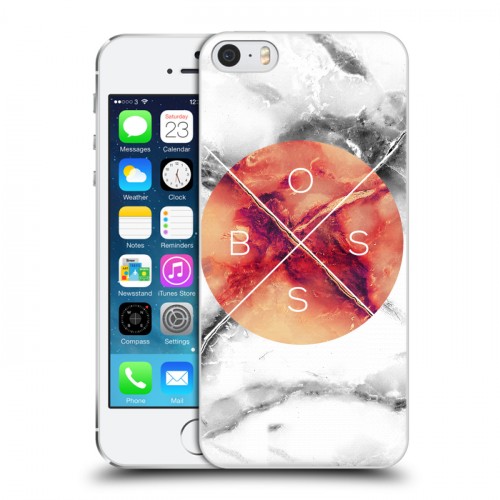 Дизайнерский пластиковый чехол для Iphone 5s Мраморные тренды