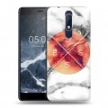 Дизайнерский пластиковый чехол для Nokia 5.1 Мраморные тренды