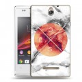 Дизайнерский пластиковый чехол для Sony Xperia E Мраморные тренды