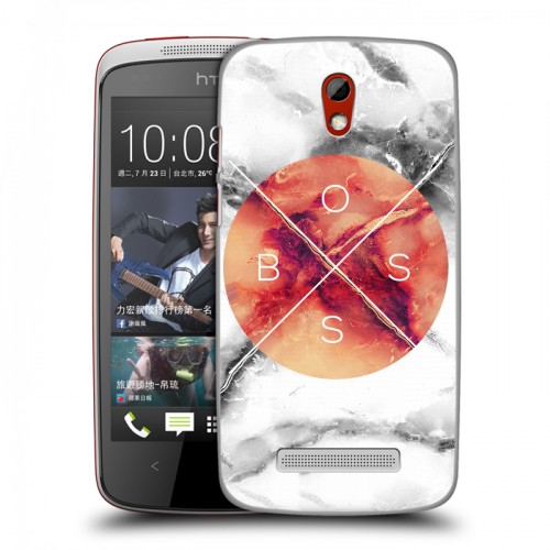 Дизайнерский пластиковый чехол для HTC Desire 500 Мраморные тренды