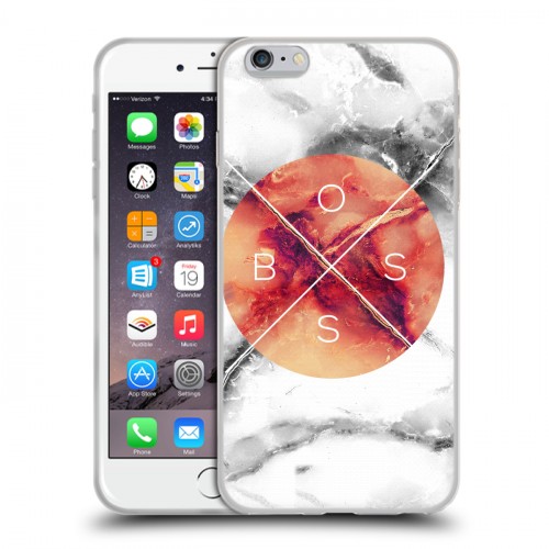 Дизайнерский силиконовый чехол для Iphone 6 Plus/6s Plus Мраморные тренды