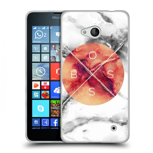 Дизайнерский пластиковый чехол для Microsoft Lumia 640 Мраморные тренды