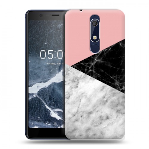 Дизайнерский пластиковый чехол для Nokia 5.1 Мраморные тренды