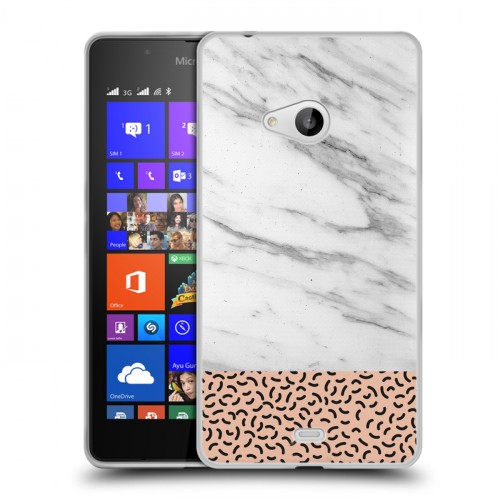 Дизайнерский пластиковый чехол для Microsoft Lumia 540 Мраморные тренды