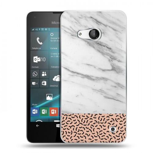 Дизайнерский пластиковый чехол для Microsoft Lumia 550 Мраморные тренды