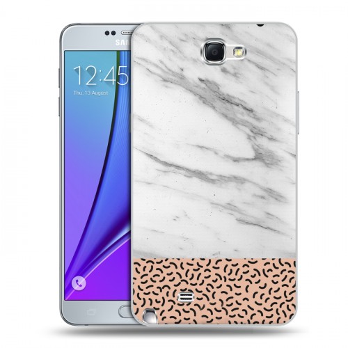 Дизайнерский пластиковый чехол для Samsung Galaxy Note 2 Мраморные тренды