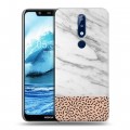 Дизайнерский силиконовый чехол для Nokia 5.1 Plus Мраморные тренды