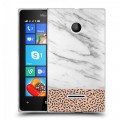 Дизайнерский пластиковый чехол для Microsoft Lumia 435 Мраморные тренды