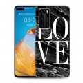 Дизайнерский силиконовый с усиленными углами чехол для Huawei P40 Мраморные тренды