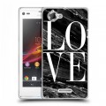 Дизайнерский силиконовый чехол для Sony Xperia L Мраморные тренды