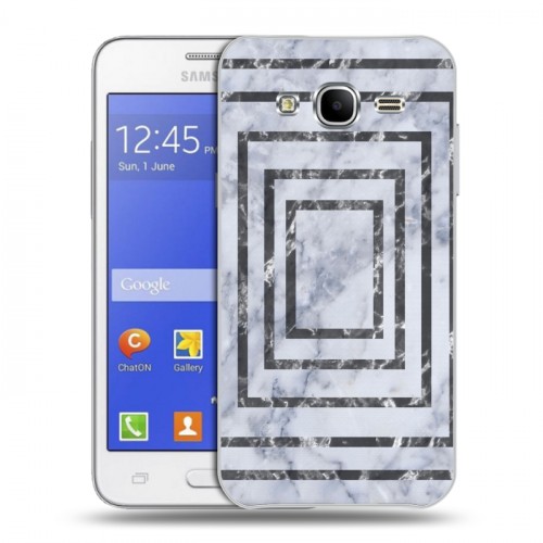 Дизайнерский пластиковый чехол для Samsung Galaxy J7 Геометрический мрамор