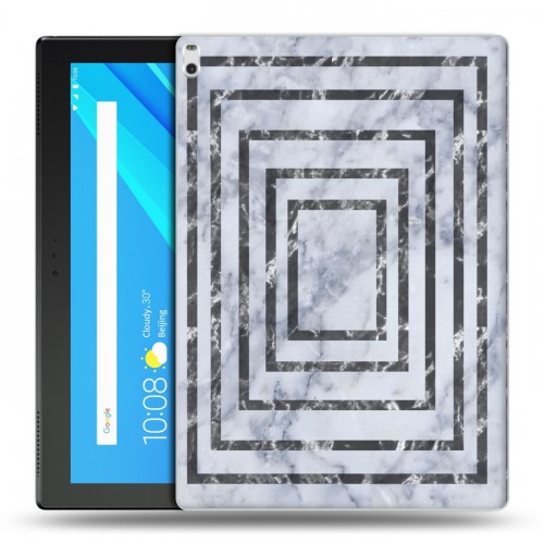 Дизайнерский силиконовый чехол для Lenovo Tab 4 10 Plus Геометрический мрамор