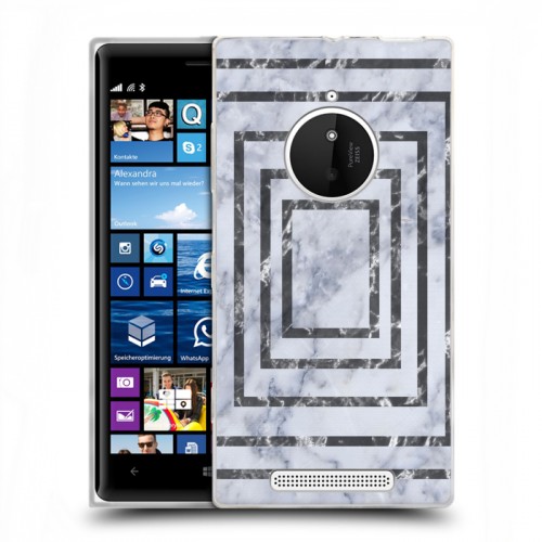 Дизайнерский пластиковый чехол для Nokia Lumia 830 Геометрический мрамор