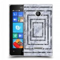 Дизайнерский пластиковый чехол для Microsoft Lumia 435 Геометрический мрамор