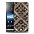 Дизайнерский пластиковый чехол для Sony Xperia S Геометрический мрамор