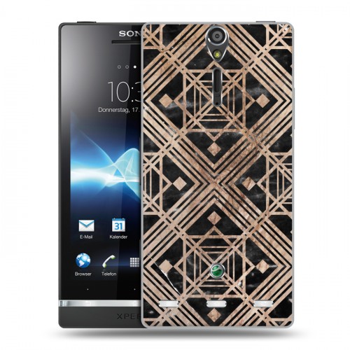 Дизайнерский пластиковый чехол для Sony Xperia S Геометрический мрамор