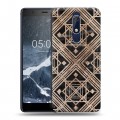 Дизайнерский пластиковый чехол для Nokia 5.1 Геометрический мрамор