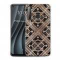 Дизайнерский силиконовый чехол для HTC Desire 20 Pro Геометрический мрамор