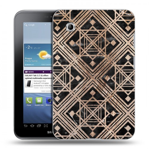 Дизайнерский силиконовый чехол для Samsung Galaxy Tab 2 7.0 Геометрический мрамор