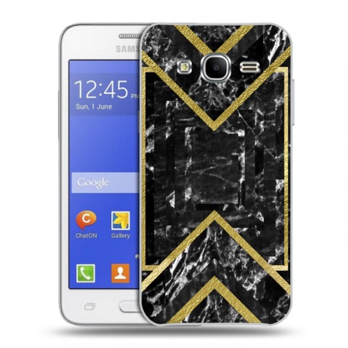 Дизайнерский силиконовый чехол для Samsung Galaxy J7 Геометрический мрамор