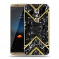 Дизайнерский пластиковый чехол для ZTE Axon 7 Геометрический мрамор