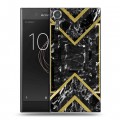 Дизайнерский пластиковый чехол для Sony Xperia XZs Геометрический мрамор