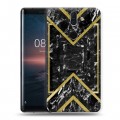 Дизайнерский пластиковый чехол для Nokia 8 Sirocco Геометрический мрамор