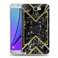 Дизайнерский пластиковый чехол для Samsung Galaxy Note 2 Геометрический мрамор