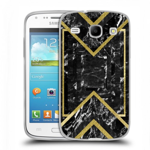Дизайнерский пластиковый чехол для Samsung Galaxy Core Геометрический мрамор