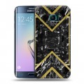 Дизайнерский силиконовый чехол для Samsung Galaxy S6 Edge Геометрический мрамор