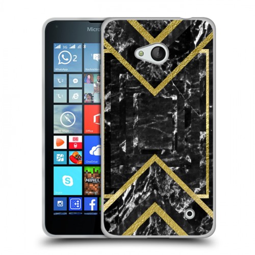 Дизайнерский пластиковый чехол для Microsoft Lumia 640 Геометрический мрамор