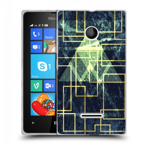 Дизайнерский пластиковый чехол для Microsoft Lumia 435 Геометрический мрамор