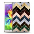 Дизайнерский силиконовый чехол для Samsung Galaxy Tab S 8.4 Геометрический мрамор