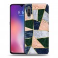 Дизайнерский силиконовый с усиленными углами чехол для Xiaomi Mi9 Геометрический мрамор