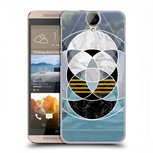 Дизайнерский силиконовый чехол для HTC One E9+ Геометрический мрамор